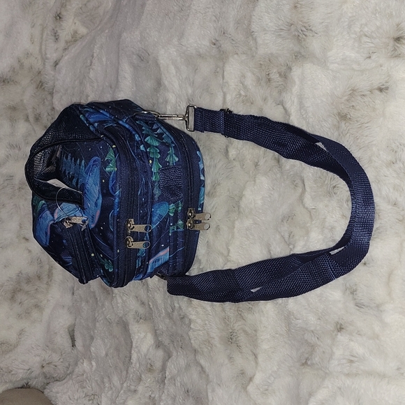 Jellyfish Navy blue & light blue 💙 water bottle crossbody bag. - Picture 7 of 11